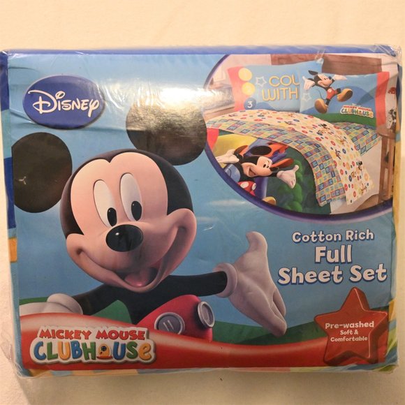 Disney | Bedding | Disney Mickey Mouse Clubhouse Full Size Sheet Set ...